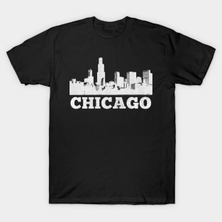 Chicago / Retro Style Faded Design T-Shirt